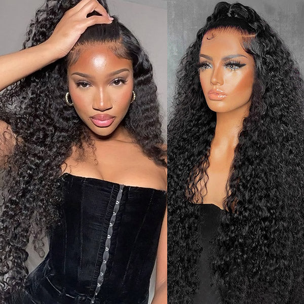 30 Inch 6x6 Lace Closure Wigs Deep Wave Human Hair HD Lace Wigs