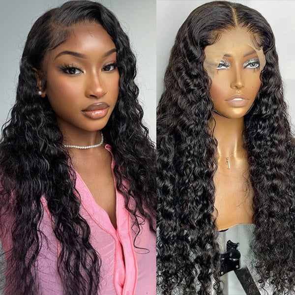 Deep Wave Frontal Wig 13x4 Lace Front Wigs Deep Curly HD Lace Wigs