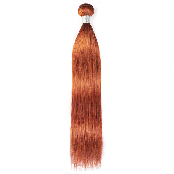 Ginger Bundles Orange Straight Human Hair Weave Brazilian Hair Bundles