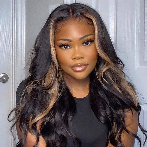 Highlight Hair Body Wave Lace Front Human Hair Wigs TL27 Ombre Color Wigs
