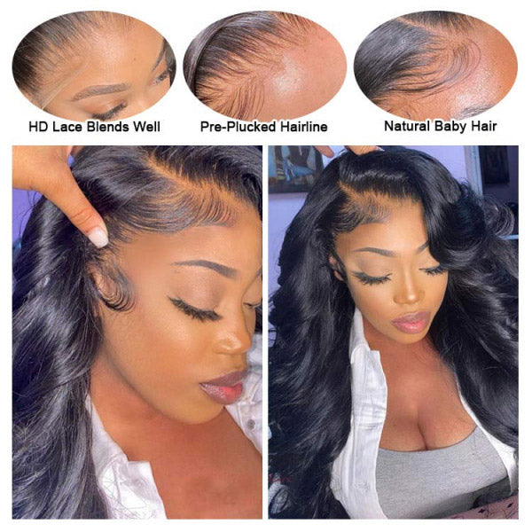 Body Wave HD Lace Wig 13x4 Lace Front Wigs 30 Inch Human Hair Wigs