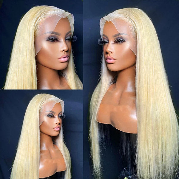 613 Lace Front Wig Straight Human Hair Wigs 13x4 HD Lace Wig 150% Density 28 30 Inch