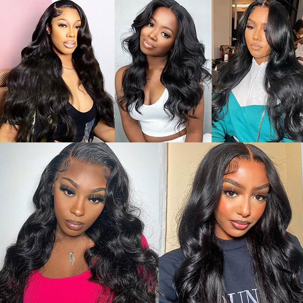 HD Transparent Lace 5x5 Closure Wigs Body Wave Human Hair Wigs Pre Plucked 4x4 HD Lace Wigs