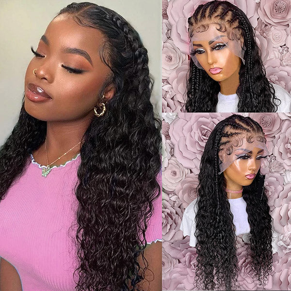 Water Wave 13x4 Lace Frontal Human Hair Wig Virgin Full Lace Wigs HD Lace Wigs