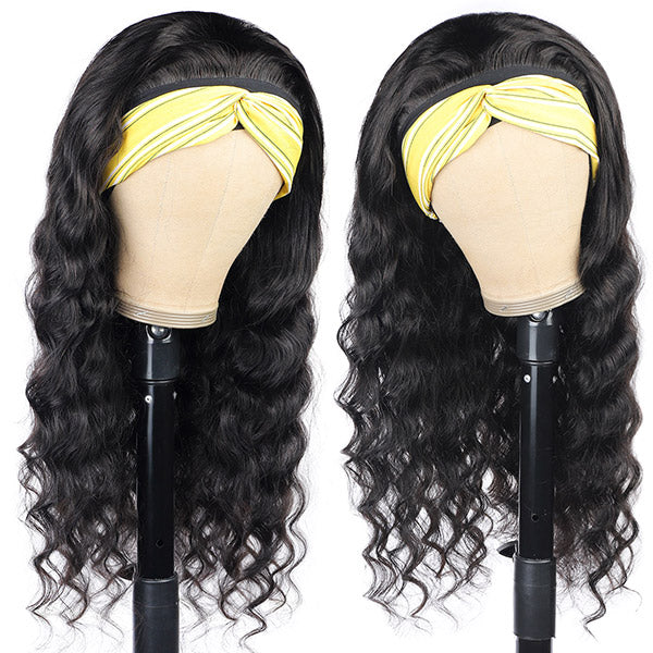 Loose Deep Wave Headband Wigs Human Hair Wigs Easy to Wear