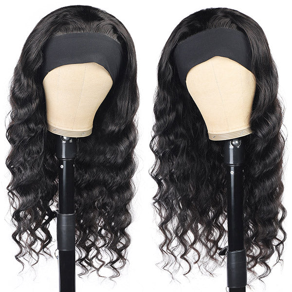 Loose Deep Wave Headband Wigs Human Hair Wigs Easy to Wear