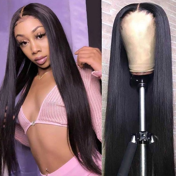 13x4 Straight Frontal Wig Virgin Human Hair HD Lace Wig 30 Inch Straight Wig