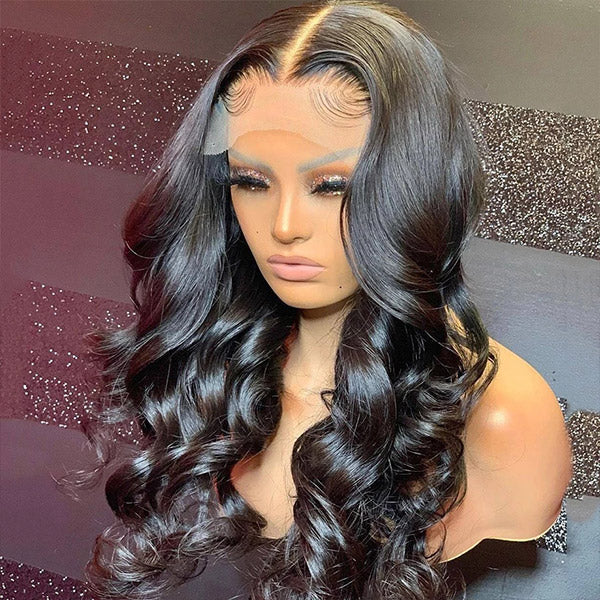 13x4 HD Lace Frontal Wig Loose Wave Human Hair Wigs Invisible Lace Glueless Wigs
