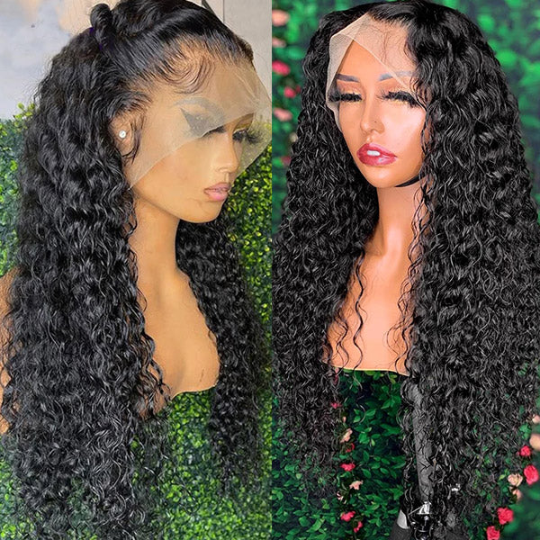 Water Wave Lace Front Wigs HD Lace Frontal Wigs 250% High Density Glueless Lace Wig