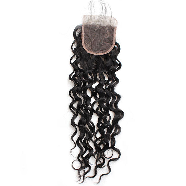 Ishow Water Wave Virgin Human Hair 4x4 Lace Closure Free/Middle/Three Part