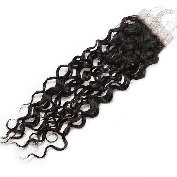 Ishow Water Wave Virgin Human Hair 4x4 Lace Closure Free/Middle/Three Part