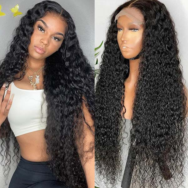 Water Wave Wigs 4x4 Lace Closure Wigs 5x5 HD Lace Closure Wig Human Hair Wigs Pre Plucked