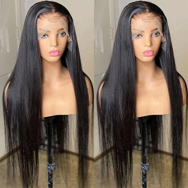 Straight Human Hair Wig 13x6x1 HD Transparent Lace Wig Glueless Lace Part Wigs