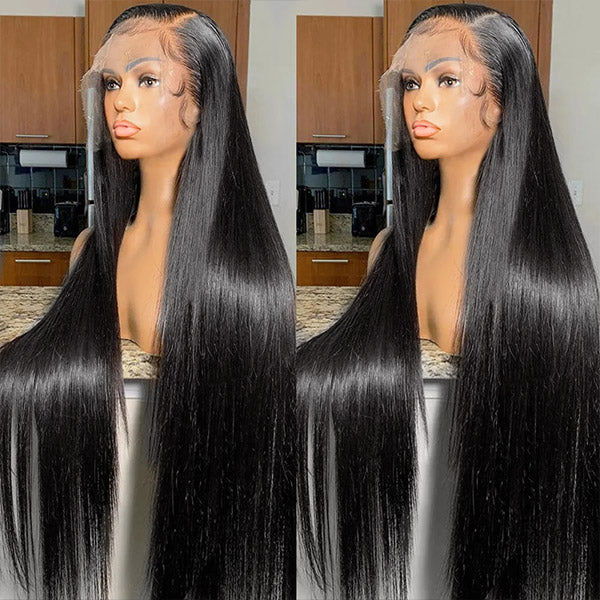 34''-40'' Long Straight Human Hair Wig 13x4 HD Lace Front Wigs Affordable Glueless Lace Wigs