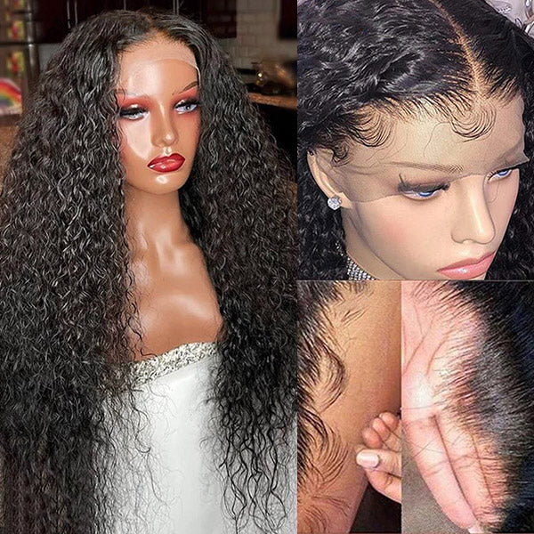 13x4 Lace Front Wig Kinky Curly HD Human Hair Wigs Transparent Lace Wigs