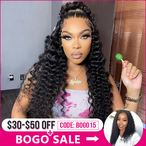 Buy 13x4 Loose Deep Wave Lace Front Wigs Get 1pcs 16 Inch T Part Wig Freely