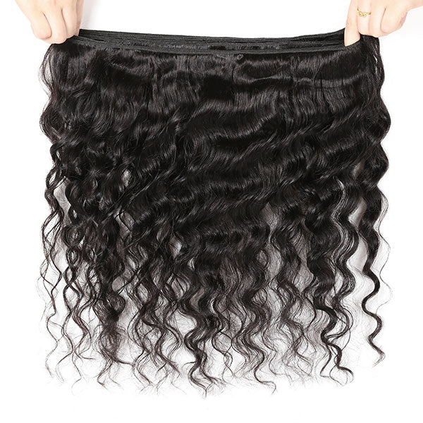 9A Allove Virgin Loose Deep Wave Hair 3 Bundles Human Hair With One FREE Closure