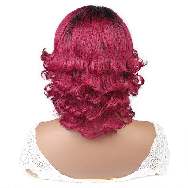 Ombre Color Human Hair Wigs Fashion Wigs No Lace Wigs
