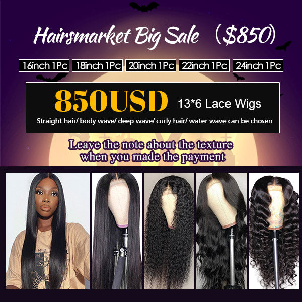 $850 13*6  HD Lace Front Wig Wholesale Human Hair Wigs Package Deal (5PCS)