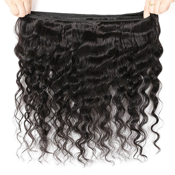 Ishow Loose Deep Wave Human Hair 4 Bundles With Lace Closure Unprocessed Virgin Indian Hair