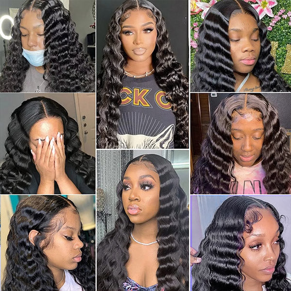 13x4 HD Lace Front Wigs Brazilian Loose Deep Wave Hair 13x6 Invisible Human Hair Wigs