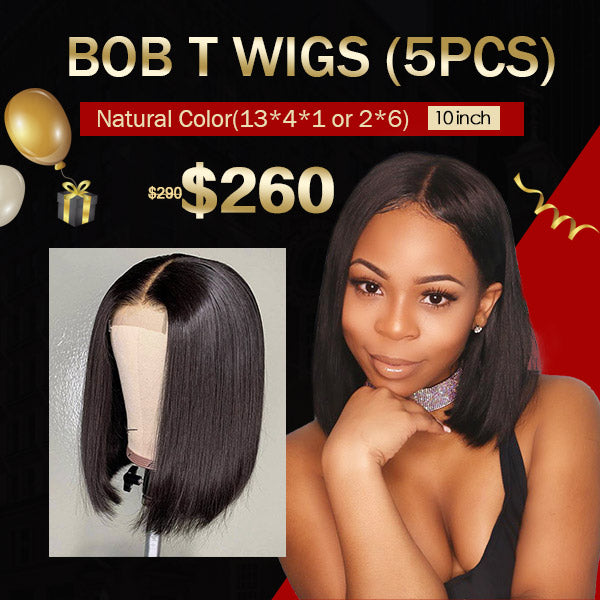 $260 Flash Sale Short Bob Lace Wigs (10inch 5Pcs)
