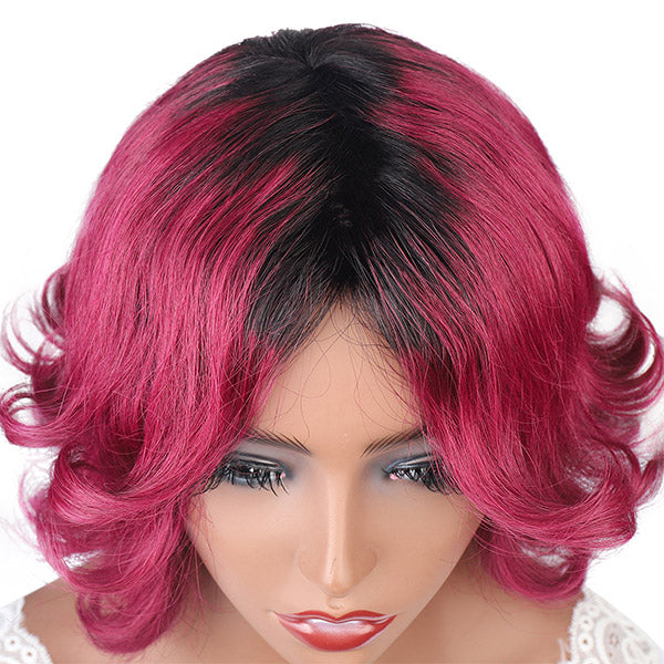 Ombre Color Human Hair Wigs Fashion Wigs No Lace Wigs
