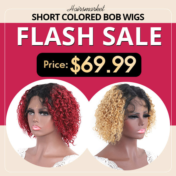 Hairsmarket Short Colored Bob Wigs