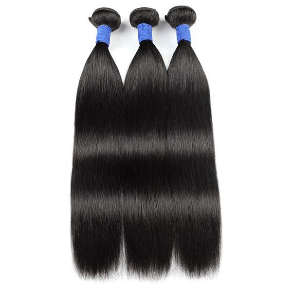 Virgin Remy Human Hair Bundles With Lace Closure to Customize Lace Wigs 