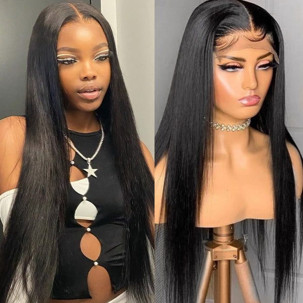 Straight Human Hair Wig 5x5 HD Lace Closure Wigs 20 inch Straight Wig
