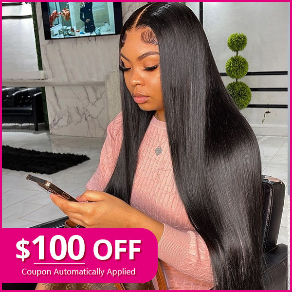 $100 Off 13x4 Straight Hair Lace Front Wigs