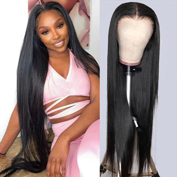 Straight Hair Glueless Wigs 13x4 HD Lace Front Human Hair Wigs 40 Inch Long Wigs