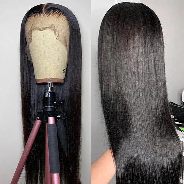 Straight Human Hair Wig 13x4 Transparent Lace Front Wig Long Straight 13x6 Lace Frontal Wigs