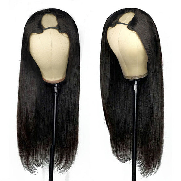 2 Pieces Wigs Upart Wigs Natural Color Human Hair Wigs