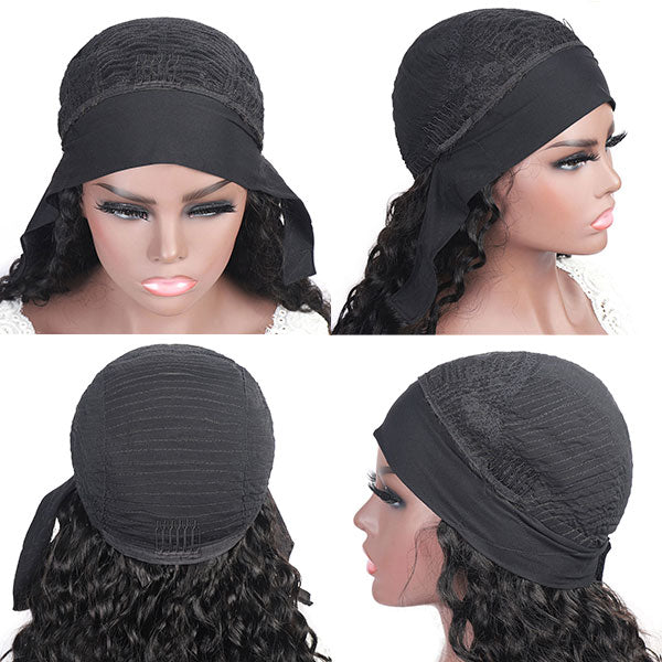 Water Wave Headband Wig 30 Inch Long Glueless Human Hair Wigs