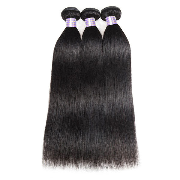 Straight Hair Bundles With Lace Closure, 2*3 Lace Closure With Virgin Hair