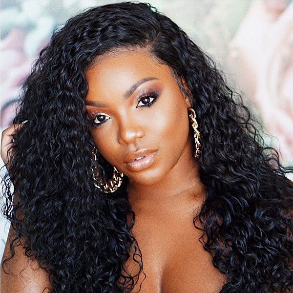 Water Wave Human Hair With Lace Frontal Virgin Hair 13*4 Customized Lace Wigs