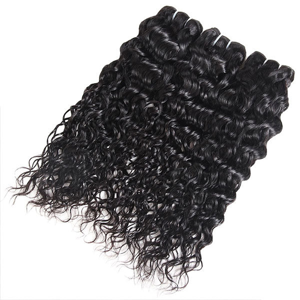 Ishow Water Wave Hair 4 Bundles Deals With 4x4 Closure Unprocessed Indian Hair For Sale