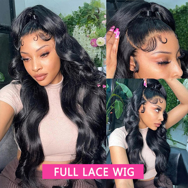 Full Lace Wigs Body Wave Human Hair 13x4 HD Lace Wigs 30 Inch Long Hair