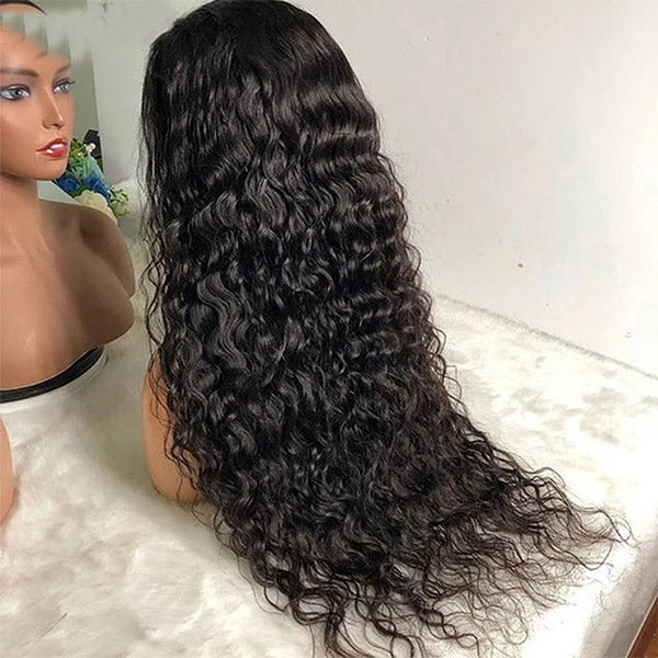 Glueless Water Wave 13*4 HD Lace Frontal Wigs Invisible Human Hair Wigs 30 32 34 Inch